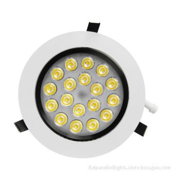 High Brightness 18w Adjustable Recessed Led Downlight Warmwhite 4500k